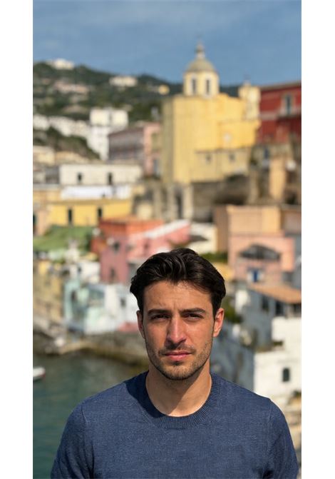 T-shirt in maglia Tagliatore azzurra in lino e cotone TAGLIATORE | T-shirt | JOSH GSE26-02520